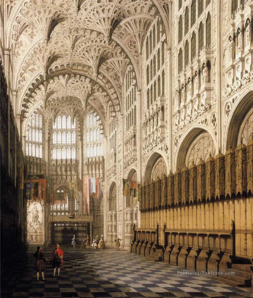 l’intérieur de la chapelle Henry VIII à l’abbaye de Westminster Canaletto Peintures à l'huile